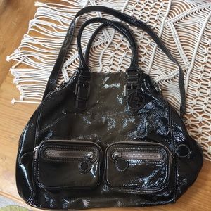 Elliott Lucca ombré patent leather handbag